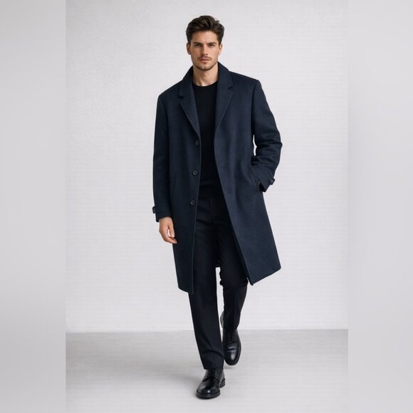 Vintage Hudson’s Bay Crombie Sealskin Black Wool Mens ClassicWinter Coat Union